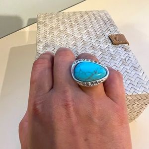 Lia Sophia Turquoise ring size 10